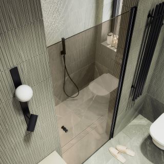 Душевая дверь MaybahGlass MGD-804-6 80см чёрный